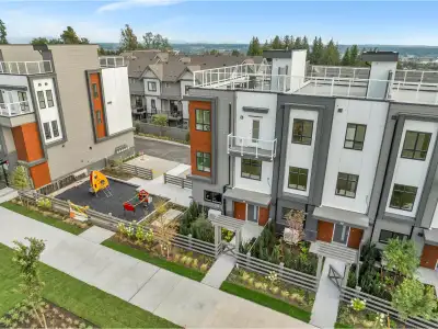 BRAND NEW HIGH-QUALITY TOWNHOUSE featuring a massive rooftop balcony with stunning mountain and city...