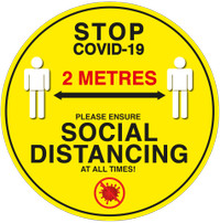 COVID-19 SOCIAL DISTANCE FLOOR DECALS AND POSTERS