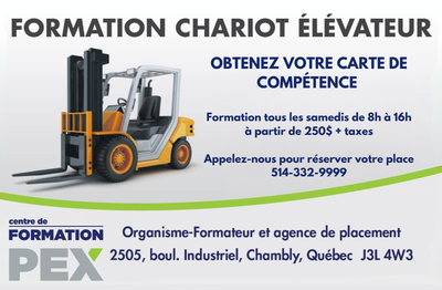 Formation chariot élévateur, View more