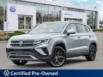 Showcasing premium design and cutting-edge features, the virtually-new 2024 Volkswagen Taos Highline...