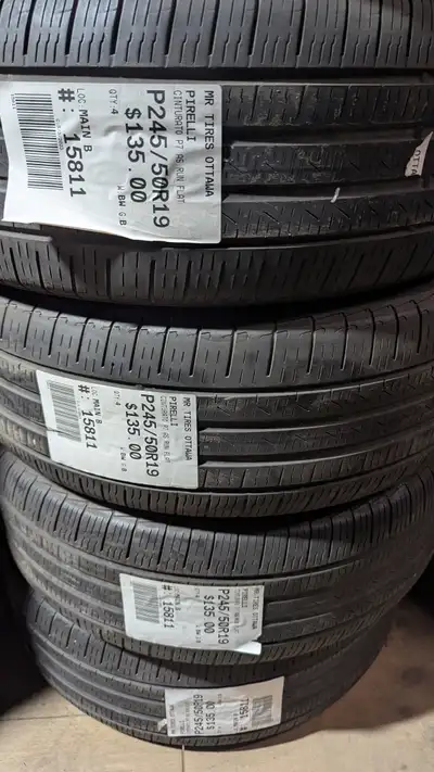 SET OF 4X PIRELLI CINTURATO P7 AS RUN FLAT ALL SEASON TAG #15811 Size: 245/50/19 245/50/19 Excellent...