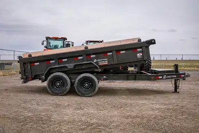 Welcome to Tractorland Trailers! 83" x 14' Tandem Axle Dump Low-Pro Dump 8" x 13 lb. I-Beam Frame 2...
