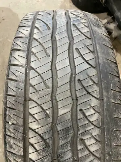 Two P275/55R20 Dunlop SP Sport 5000M tires 111H Made in USA M S All season tires Between 7 and 8/32...