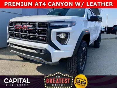 Come and experience the 2026 Canyon AT4! Fully loaded and equipped with Leather Seats, Sunroof, Tech...
