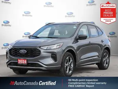 Recent Arrival! Gray Metallic 2024 Ford Escape ST-Line AWD 8-Speed Automatic 1.5L EcoBoost APPLE CAR...