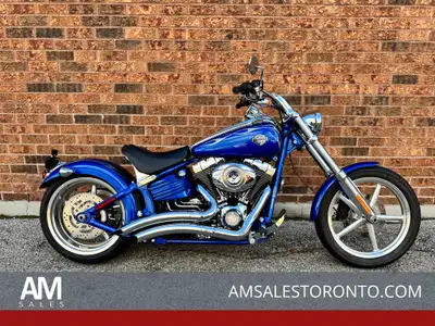 LIKE NEW 2008 HD Rocker C with ONLY 6,000 KM!! Vance & Hines sweep down pipes, 96ci, 6-speed, NEW ti...