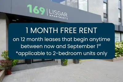 Modern 2-Bedroom Apartment for Rent – Downtown Ottawa 169 Lisgar