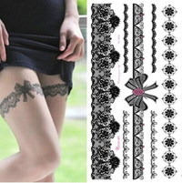 Waterproof Temporary Tattoo Sticker use on Body or Leg Sexy Lace