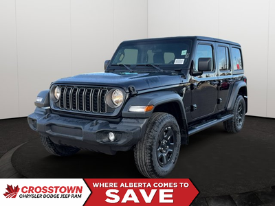 This 2025 JEEP WRANGLER 4-DOOR SPORT has the following options Cloth Low-Back Bucket Seats, Uconnect...