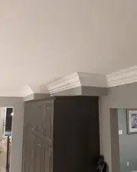 Crown Moulding Installation  /  MDF and Wood / trim installation