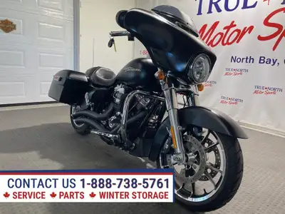 ONLY 5,744 KM on this Canadian Harley at True North Motor Sports! Black Denim beauty has 107 Milwauk...