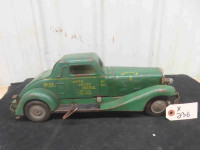 Marx Pressed Metal Wind Up Police Car 5" x 5.5" x 15"