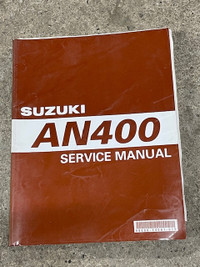 Sm132 Suzuki AN400 Service Manual 99500-34081-01E