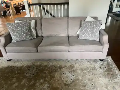 A pair of Neutral 3 Seater Sofas - can be sold separately too., View more