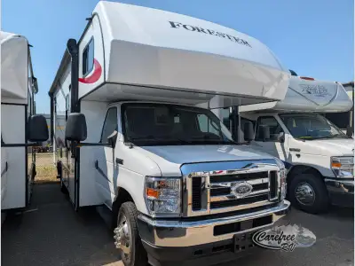 Forest River Forester Classic Class C 2441CD highlights: Full Rear Bathroom Bunk Over Cab U-Shaped D...
