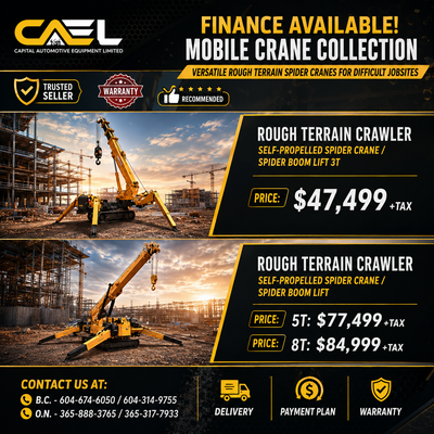 Capital Auto Equipments Mobile Crane collection offers rough terrain crawler spider cranes designed...