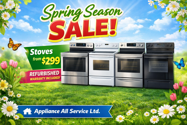 SPRING SEASON SALE – Refurbished Stoves from $299 | Slide-In & S
