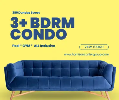 DOWNTOWN CONDO * ALL INCLUSIVE 3+ Bdrm 2 Bath *  JULY 1