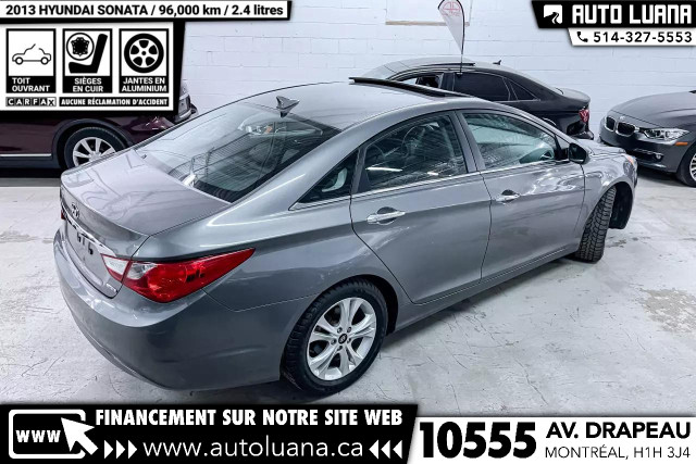 2013 HYUNDAI Sonata GLS TOIT/CUIR/PUSH START/BLUETOOTH/96,000km dans Autos et camions  à Ville de Montréal - Image 3