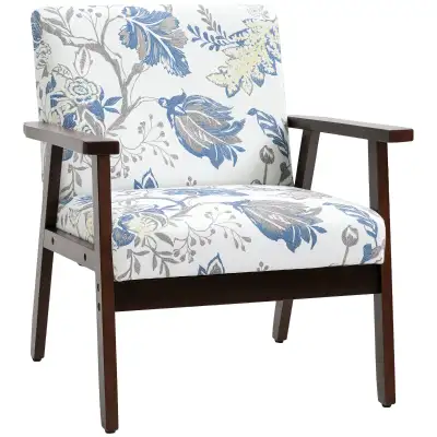 Modern Accent Chairs with Cushioned Seat, Upholstered Linen-Feel, View more