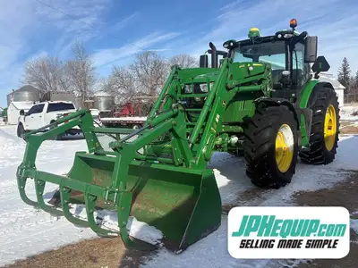 2019 John Deere 6155R Tractor Loader WE SHIP DIRECT TO YOU, USA, and Worldwide!! Financing Available...