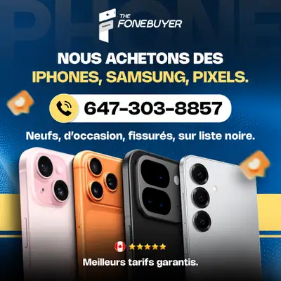 NOUS RACHETONS TOUS LES IPHONES 647-303-8857, View more