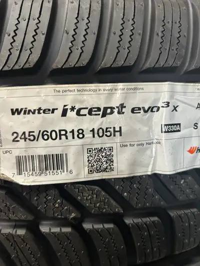 These are NEW Hankook Winter i*cept evo3 Top Line Winter Tires. 245 60 18 These also come as origina...