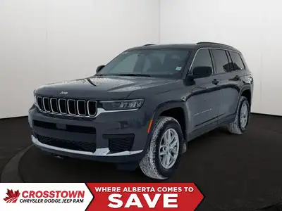 This 2025 JEEP GRAND CHEROKEE L LAREDO 4X4 has the following options Cloth Seats, Power Sunroof, Rem...