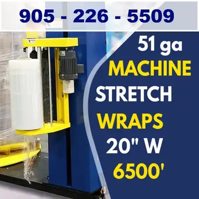Wholesale of Machine Stretch Wraps 20" x 6500' 51 GA 1 Roll/box $40 per roll Great deals available o...
