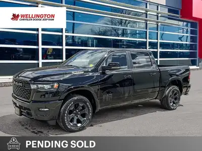 Odometer is 29775 kilometers below market average! Diamond Black Crystal Pearlcoat 2025 Ram 1500 Big...
