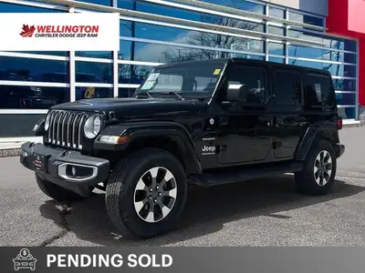 Beautiful Black 2023 Jeep Wrangler Sahara 4x4, 8-Speed Automatic, Powerful Yet Fuel Efficient 2.0L 4...