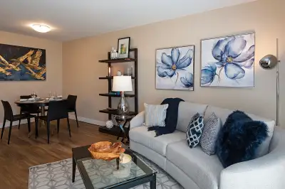 Suite Amenities Air conditioner Fridge Stove Dishwasher available Balconies Carpeted floors Hardwood...