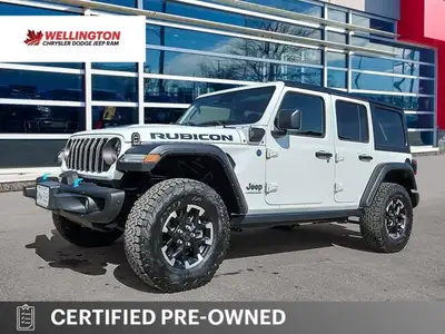2.0L I4 DOHC. Bright White Clearcoat 2024 Jeep Wrangler Rubicon 4xe 4WD 8-Speed Automatic 2.0L I4 DO...