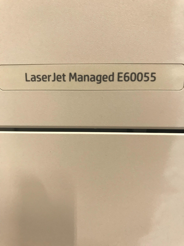 HP Laserjet Managed E60055 Monochrome B/W Desktop Printer in Printers, Scanners & Fax in Mississauga / Peel Region - Image 3