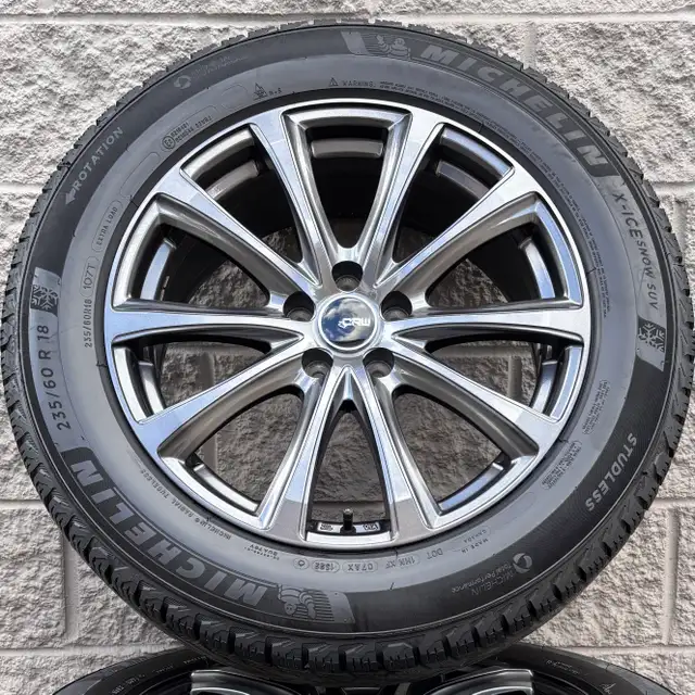 (95%) 4x 235/60R18 Michelin Winters w/ Volvo XC60 & XC90 Rims in Tires & Rims in City of Toronto - Image 3
