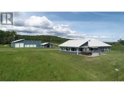 Spectacular panoramic views from this 130 acres overlooking Francois Lake! Beautifully set up, solid...