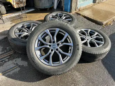 Nice clean set of RWC wheels mounted on Michelin all season tires. Wheels: 18x8 Bolt pattern: 5x114....