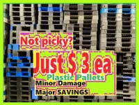 $3 used plastic pallets in stock DRY STORED indoors 391 attwell