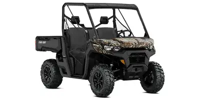 NEW 2026 Can-Am Defender DPS HD-7 in dark wildland camo. This Entry-Level 3-person Utility SSV featu...