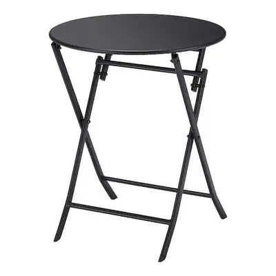Customers say the Stylewell Shadow Gray Round Steel Folding Outdoor Bistro Table is well-constructed...