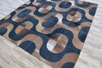 Cowhide patchwork rug 5'2X6'4 Ft Rug
