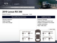 The 2019 Lexus RX 350 with the Premium Package is a mid-level luxury SUV that exemplifies Lexus's co... (image 1)