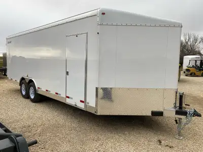 2025 Agassiz Cargo Trailer 8.5' x 22' + 2' V-nose 2–7000 lb torsion axles Barn door and side RV door...