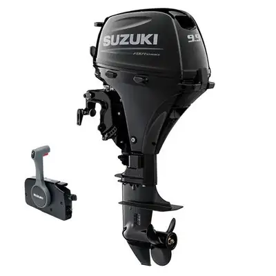 In Stock - Suzuki DF9.9BTL Long Shaft, Power Tilt, Remote Engine Includes side mount throttle / shif...
