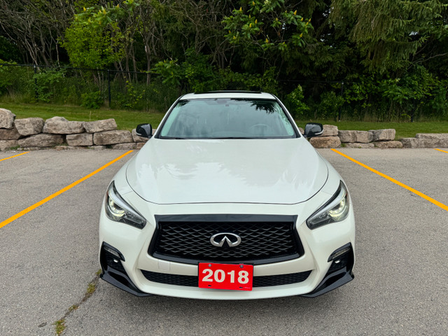 2018 Infiniti Q50 Sport 3.0T V6 AWD | Leather | Camera | GPS in Cars & Trucks in Hamilton - Image 2