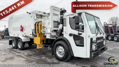 Heavy truck - # STOCK: C-37466 2022 MACK LR64 CAMION À ORDURES CAMION VIDANGE / CHARGEMENT LATÉRAL 2...