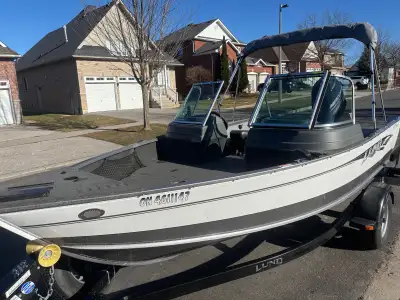 MINT MINT MINT MINT with only 138 Hours 2014 LUND 1675 IMPACT SPORT with a MERCURY 90 with only 138...