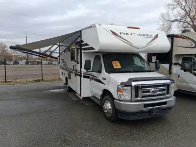 Coachmen Freelander Class C gas motorhome 23FS highlights: Murphy Queen Bed Underbed Storage Area U-...