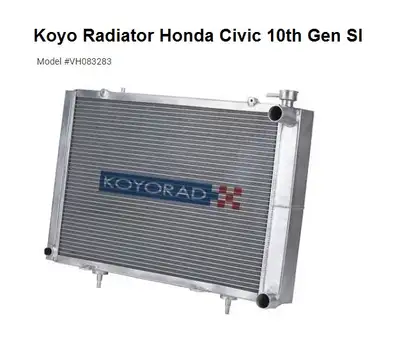 instock! Koyo Radiator Honda Civic 10th Gen SI 1.5T engine VH083283 $530 416/335/6214 jspec,