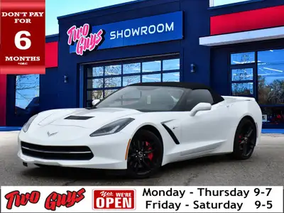 2015 Chevrolet Corvette Stingray Z51 Arctic White *PERFORMANCE EXHAUST SYSTEM*, *STAGGERED BLACK ALL...